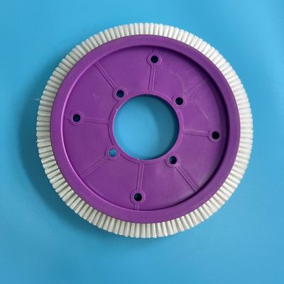 comprar 8 agujeros cepillan piezas de la máquina de Stenter de la rueda con el pelo de nylon blanco del cuerpo plástico púrpura online manufacture