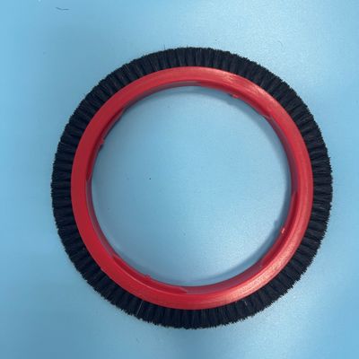 comprar Tamaño de nylon del pelo 220*167 del cuerpo de las piezas de la máquina de Monforts Stenter de cepillo del negro rojo de la rueda online manufacture