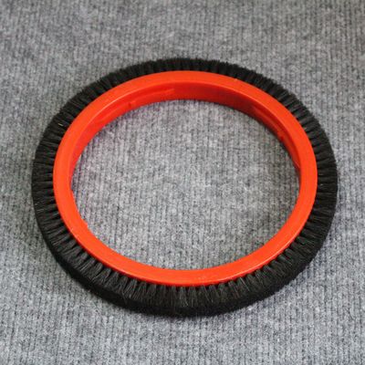 comprar Monforts Stenter piezas de la máquina rojo cuerpo de plástico cepillo de rueda negro pelo de cerdo de pelo de cerdo 220mm Dia exterior online manufacture