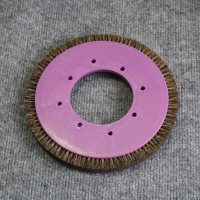 comprar Partes de la máquina de estentadores personalizadas Rueda de cepillado Cuerpo de plástico púrpura mezclado Pelo de cerdo 8 agujeros online manufacture