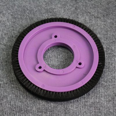 comprar Partes de la máquina de estentadores personalizadas Rueda de cepillado Cuerpo de plástico púrpura mezclado Pelo de cerdo 8 agujeros online manufacture