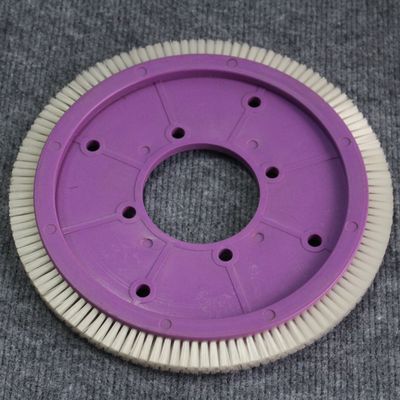 comprar Partes de la máquina de estentadores Tuyang Máquina de acabado Repuestos de cepillo Rueda de plástico morado Cuerpo de plástico Cabello de nylon blanco online manufacture