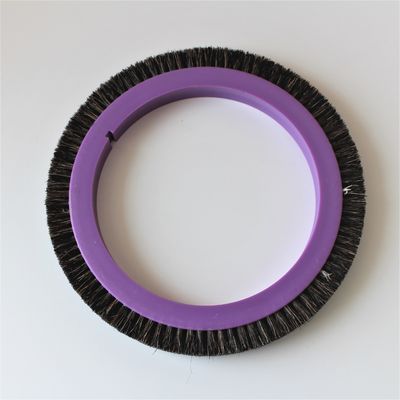 comprar Stenter piezas de la máquina Stentex máquina de acabado Rueda de cepillado 122mm Dia Negro pelo de cerdo morado cuerpo de plástico online manufacture