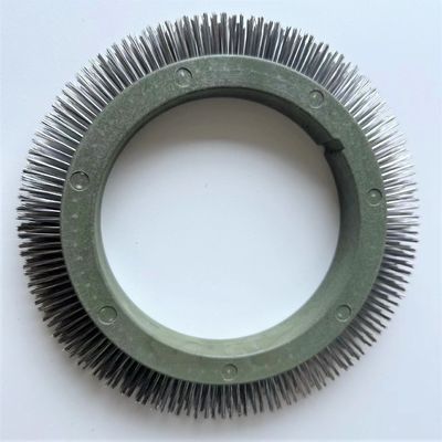 comprar Accesorios de la máquina Stentex Partes de la máquina Stenter Tejido Rueda del cepillo Cuerpo de plástico Cabello de acero inoxidable Fabricación en línea