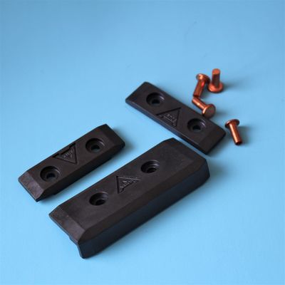 Artos Finishing Stenter Machine Parts Peek Sliding Pads Sets Material de fibra de carbono con remaches de cobre