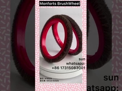 Monforts Stenter piezas de la máquina rojo cuerpo de la brocha Rueda de la brocha negro pelo de nylon 220 * 167 tamaño